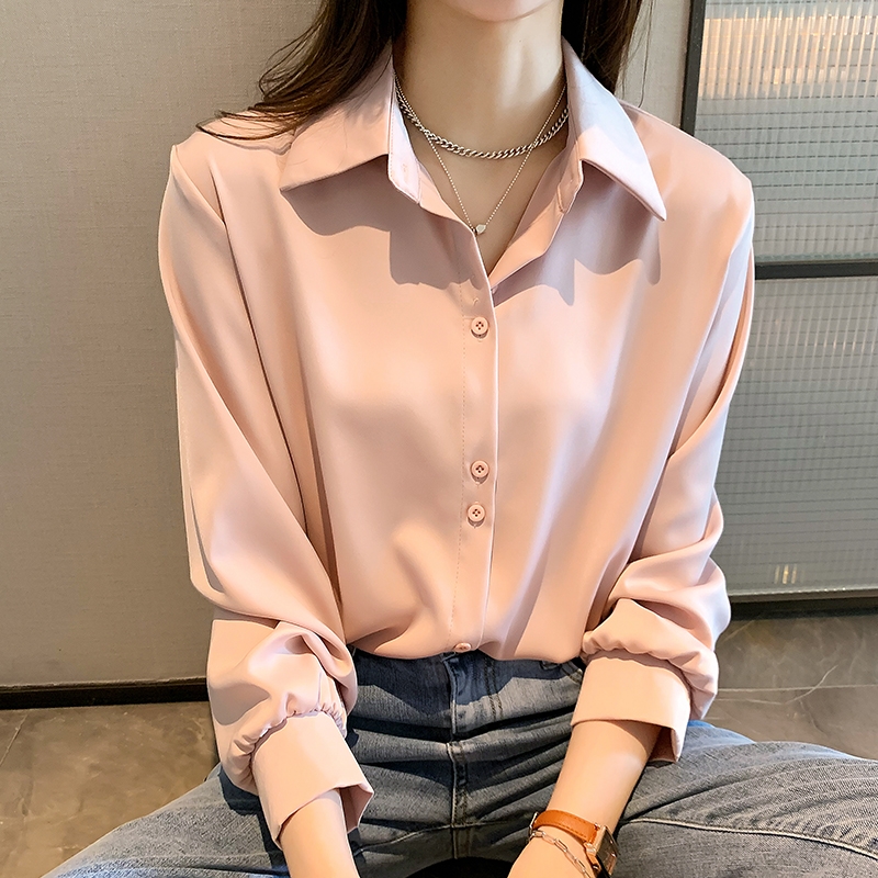 新款长袖衬衫女春秋季2022年韩版，面料舒适，嘎嘎百搭-第1张图片-提都小院