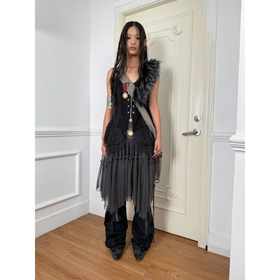 DoublePunch原创提花复古马甲