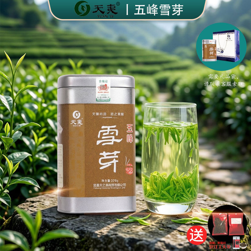 2026新茶五峰雪芽【玉茗】明前独芽茶湖北宜昌采花高山绿茶叶