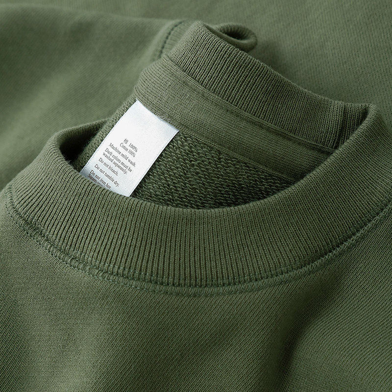 秋冬全棉毛圈布三本针筒织圆领卫衣纯棉纯色厚实基础款上衣男女款,男装,卫衣,淘宝优惠券,粉丝福利购,淘宝优惠卷