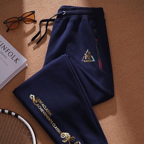 Mostarsea~秋冬季新款加绒加厚运动卫裤时尚百搭宽松束脚休闲长裤