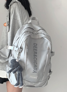 法国ZAMP高级感书包新款简约初高中生大学生大容量旅行电脑双肩包