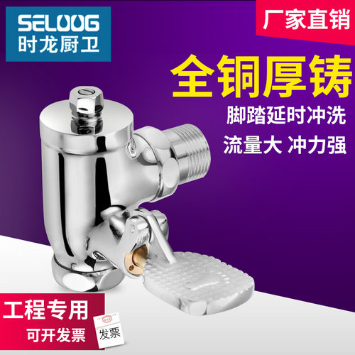 时龙 全铜 角式大便冲洗阀 手柄式或脚踏式冲水阀 冲水伐 CL07 - 封面