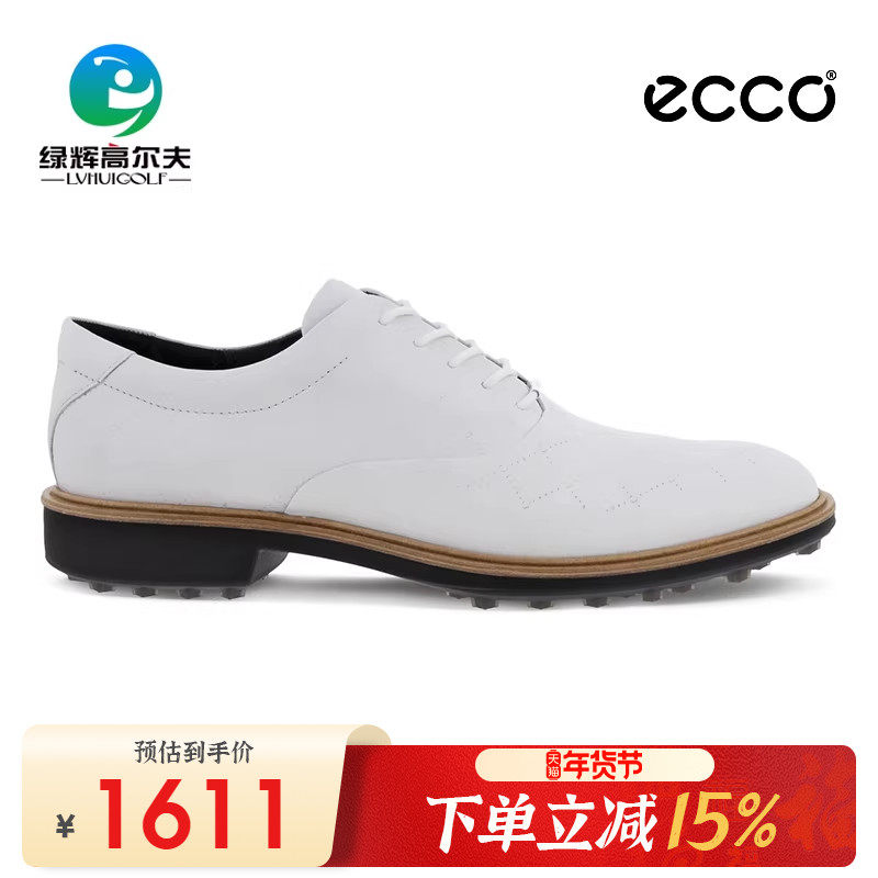 ECCO爱步高尔夫球鞋男士新款经典混合系列防水舒适防滑透气休闲鞋