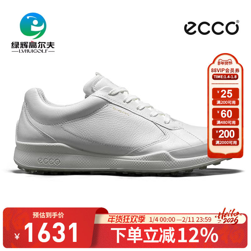 ECCO爱步高尔夫男士球鞋新款健步混合系列防滑透气防水golf运动鞋