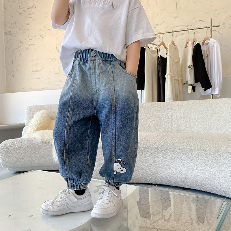 史努比SNOOPY 童装春夏新品渐变设计宽松韩版水洗软牛仔裤KRS053,童装/婴儿装/亲子装,裤子,淘宝优惠券,粉丝福利购,淘宝优惠卷