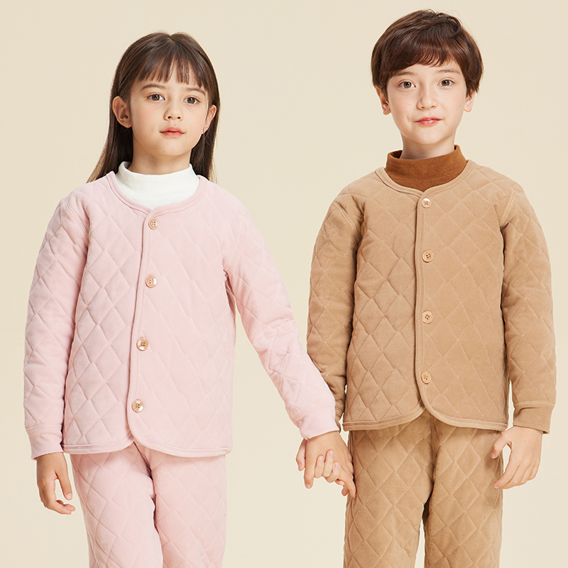 纤丝鸟秋冬新品蚕丝保暖儿童上衣