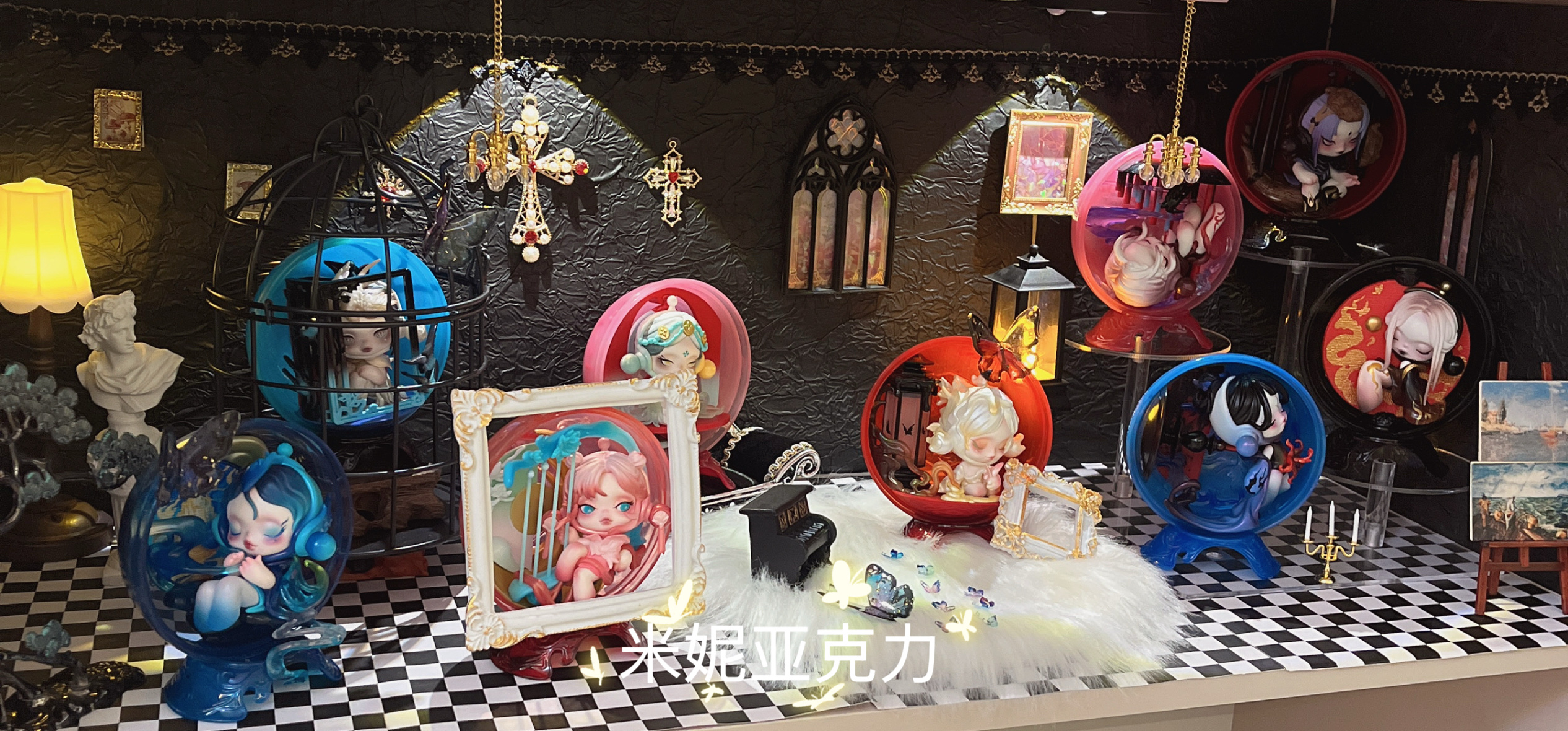 泡泡玛特SP观中景盲盒手办配件迷你微缩场景道具摆件玄关柜造景