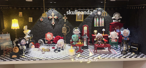 泡泡玛特sp复古微缩场景盲盒手办装饰配件密林古堡玄关柜造景布置