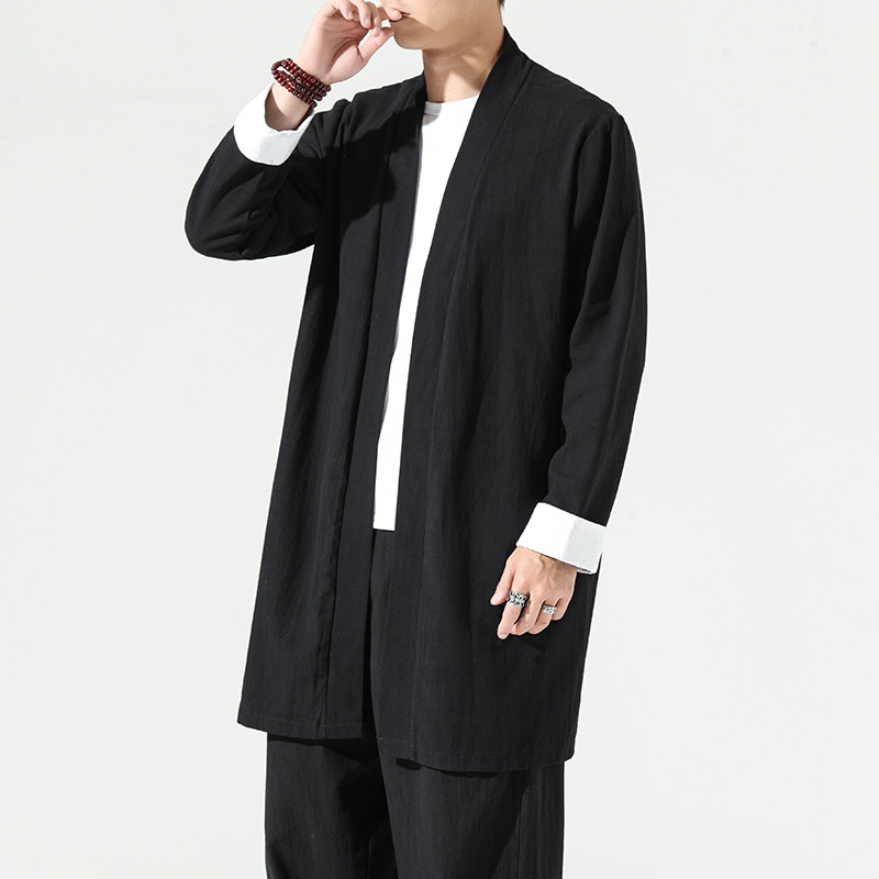 中国风秋季男士中长款休闲宽松外套男QT4003-NB25P80,男装风衣,星座815（原A203）