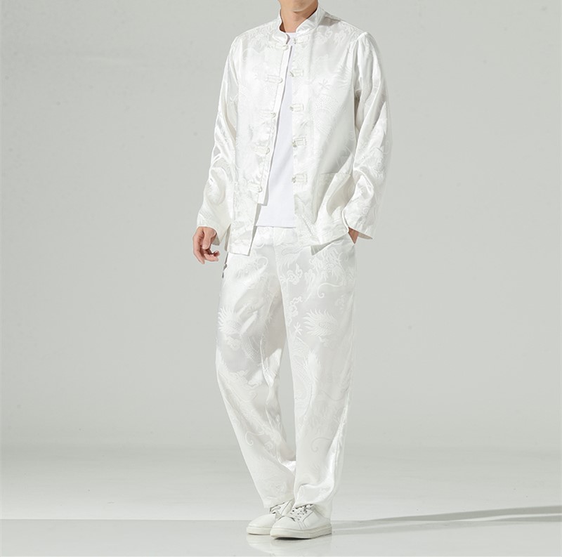中国风男装古风休闲唐装汉服盘扣套装 QT4003-TZ108p100图片