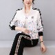 女三件套印花休闲服时尚 运动套装 高端外套 新款 中老年妈妈2026春季