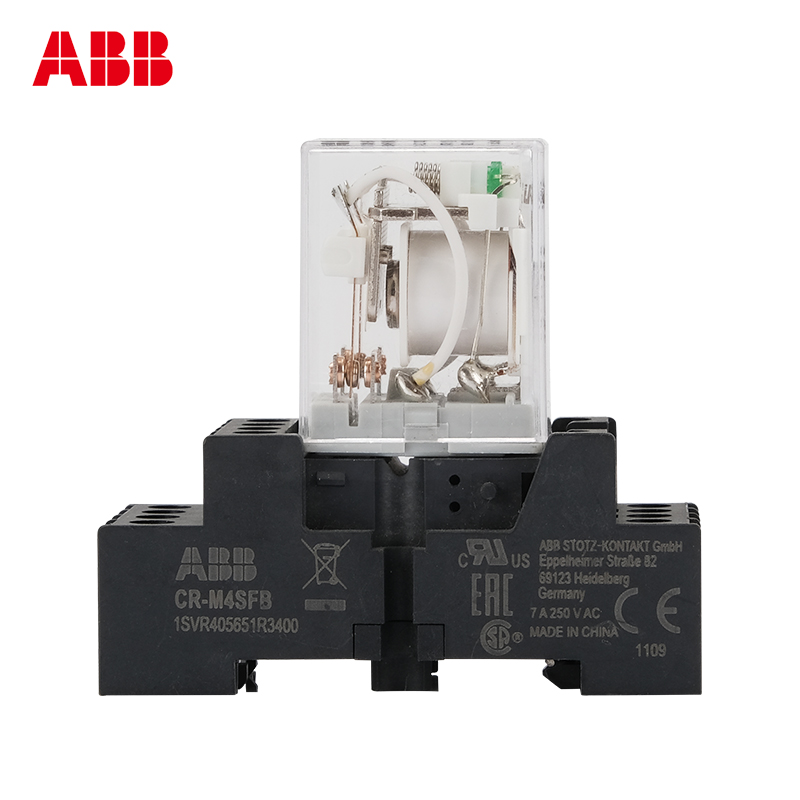 ABB中间小型继电器CR-MX230AC2L交流8脚CR-MX024DC4L直流14脚电磁