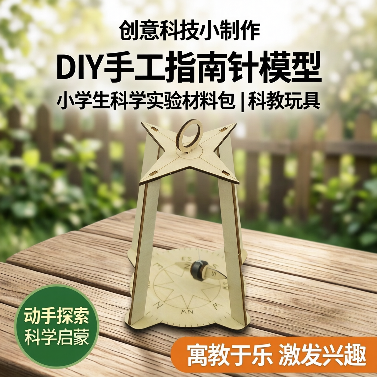 创意科技小制作手工diy指南针模型小学生科学实验材料包科教玩具