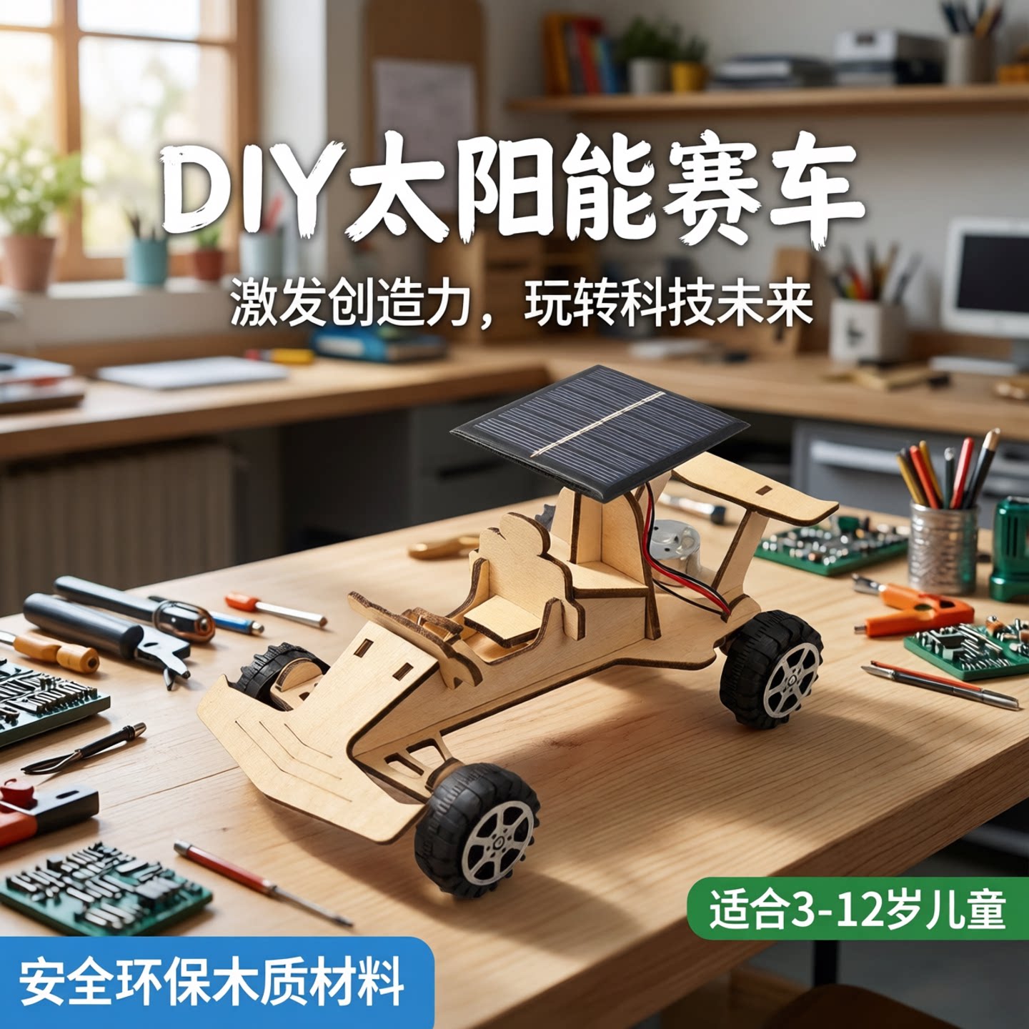 太阳能赛车幼儿园小学生手工玩具