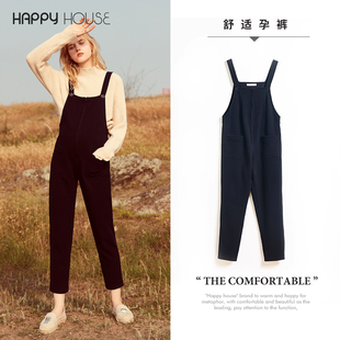 冬装 外穿裤 2025新款 显瘦加绒孕妇休闲裤 子冬 时尚 快乐屋孕妇背带裤