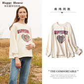 休闲字母百搭孕妇卫衣洋气网红孕妇装 快乐屋孕妇上衣春装 2026新款