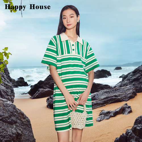快乐屋针织孕妇连衣裙夏季时尚