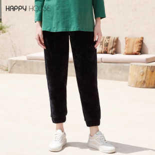 外穿孕妇裤 运动裤 子秋冬2025新款 卫裤 女 大码 快乐屋加绒孕妇慢跑裤