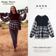 卫衣潮 复古格子拼接假两件洋气孕妇装 快乐屋孕妇上衣春装 2026新款