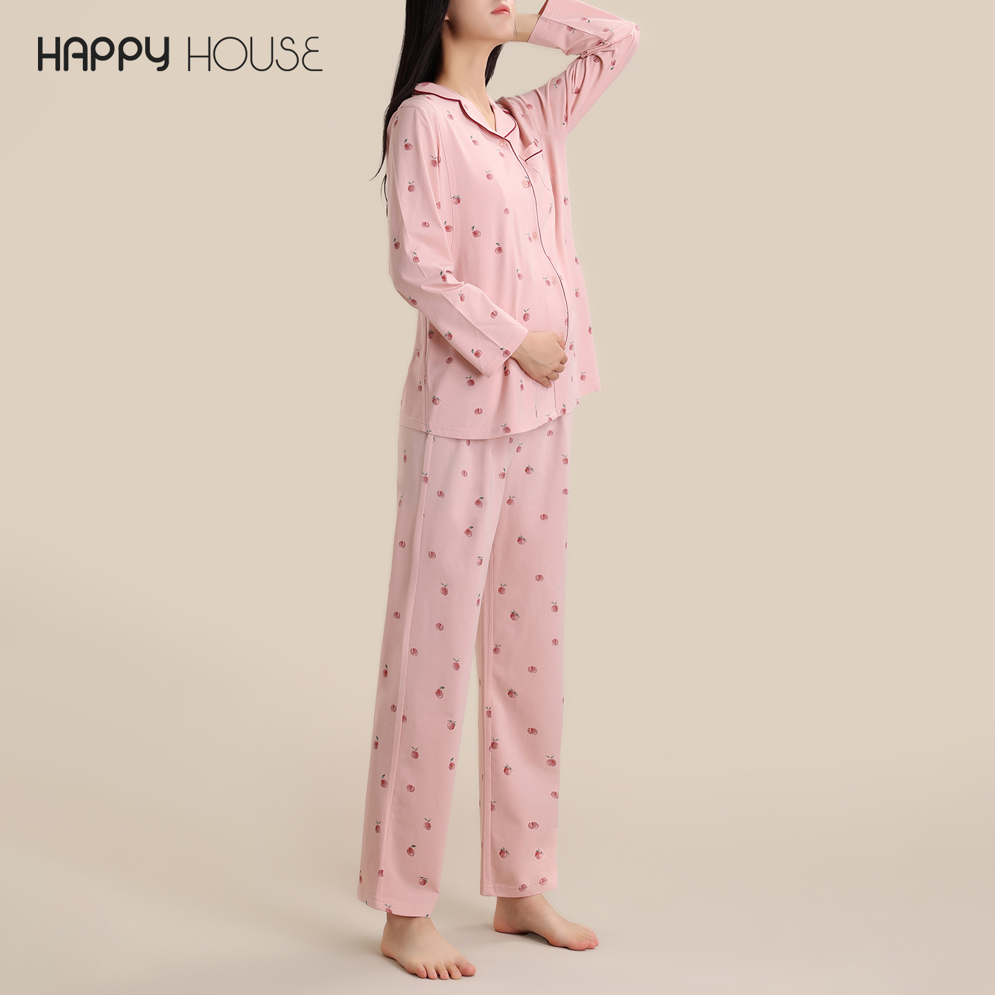 月子服法式印花辣妈款哺乳衣