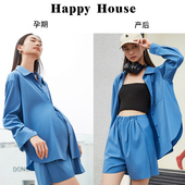 春夏孕妇裤 2026新款 外穿上衣产前产后可穿 衬衣套装 快乐屋孕妇时尚