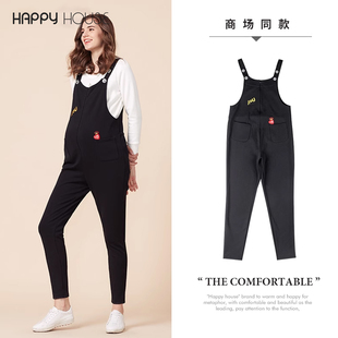 孕妇裤 快乐屋孕妇裤 显瘦2025新款 冬装 子外穿加绒加厚 子孕妇背带裤