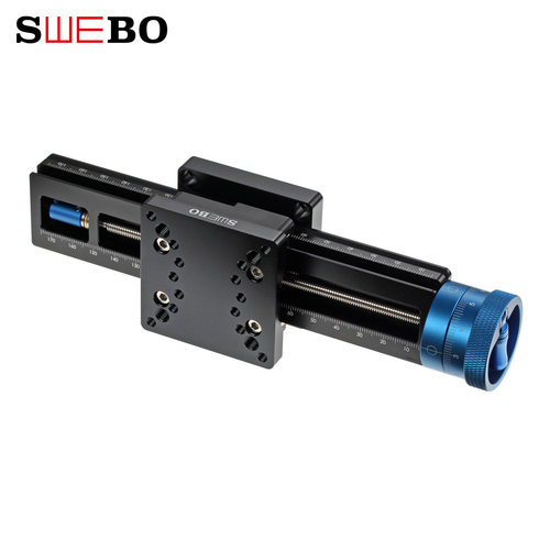 SWEBO M001高精度直线微调滑台 千分尺式旋钮 精度0.01毫米 精密导轨