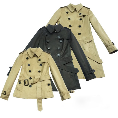 特价春秋韩版翻领长袖风衣外套女