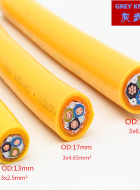 灰武士GREY KNIGHT 无氧铜音响电源线HIFI交流大电流电源线大功率