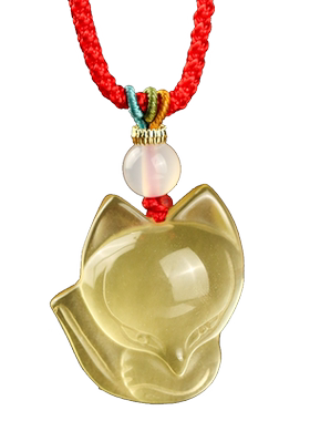 男女天然黄水晶吊坠挂件