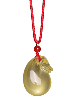 天然黄水晶福袋吊坠钱袋子挂件