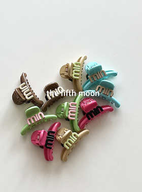 thefifthmoon可爱字母彩色迷你小抓夹对夹头顶侧边装饰抓夹刘海夹