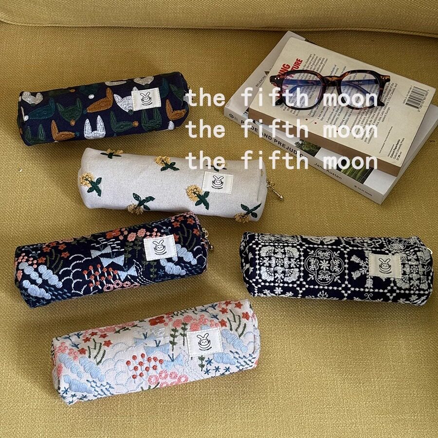 thefifthmoon精美GaoJi复古刺绣笔袋眼镜袋化妆刷袋pocket3收纳包