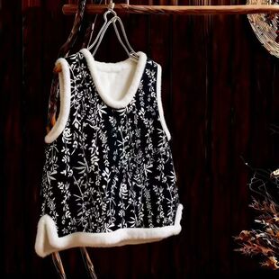 捡漏2025改良版套头背心加绒加厚秋冬国风中式外穿百搭洋气马夹式