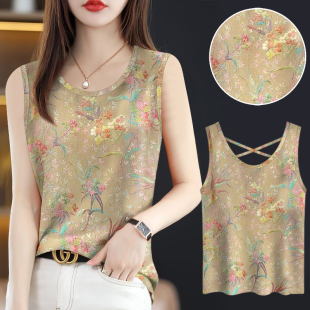 清仓捡漏露背后交叉吊带背心女夏修身 上衣潮 气质百搭外穿内搭无袖