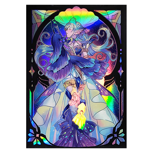 游戏王卡套珠泪哀歌族卡牌套VG妹套保护闪套高清镭射第二层63x90