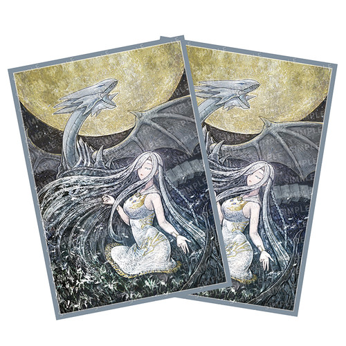 游戏王卡套青眼白龙少女琪莎拉卡牌套卡组保护套YGO妹套63x90