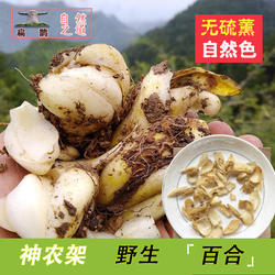 神农架高山 野生百合干药材250克药材农家百合片煮粥无硫原色包邮