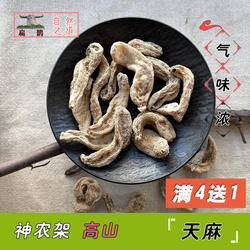 神农架高山天麻干红心独摇芝定风草100克整个滋补药材可打粉 包邮