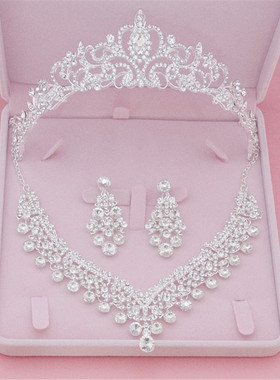 新娘头饰婚纱珍珠项链