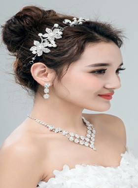 新娘头饰水钻婚礼项链耳环
