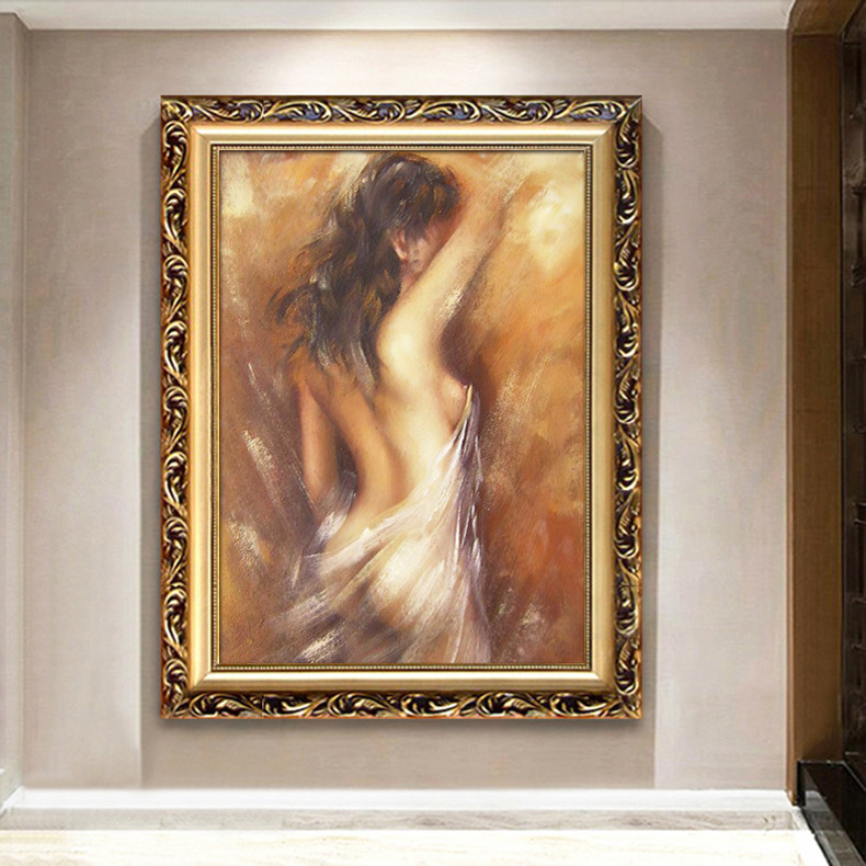 人体艺术抽象喷绘油画裸女人物浴室装饰画酒店宾馆玄关挂画
