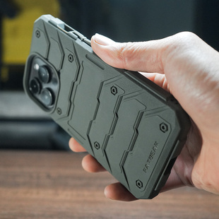 肥熊灰人适用苹果iPhone12/mini/Pro/MAX战术防摔手机壳石墨烯散热手机套军事机能风格保护套外壳外套