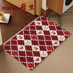 造物馆马年好事发生入户门地垫家用进门脚垫耐脏丝圈垫子防滑地毯