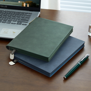 笔记本本子a5加厚羊巴皮商务高档工作办公用复古简约大学生考研学习日记本高颜值精致高级横线本可定制印logo
