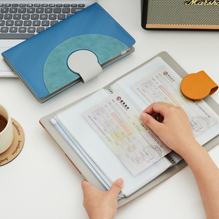 存单收纳本多功能用途收集机票根收藏册可定制logo定期银行加厚存单夹家庭现金理财存折磁扣册纪念票据收纳册