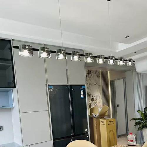 大气吧台高端饭厅一字中山吊灯