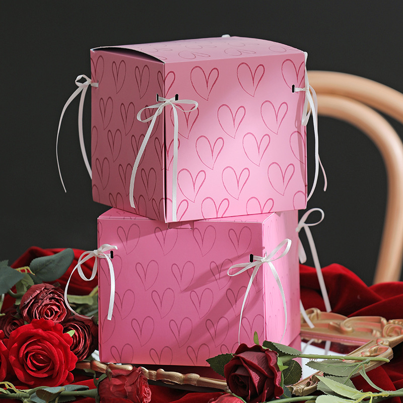 蛋糕4寸甜品创意打包盒情人节