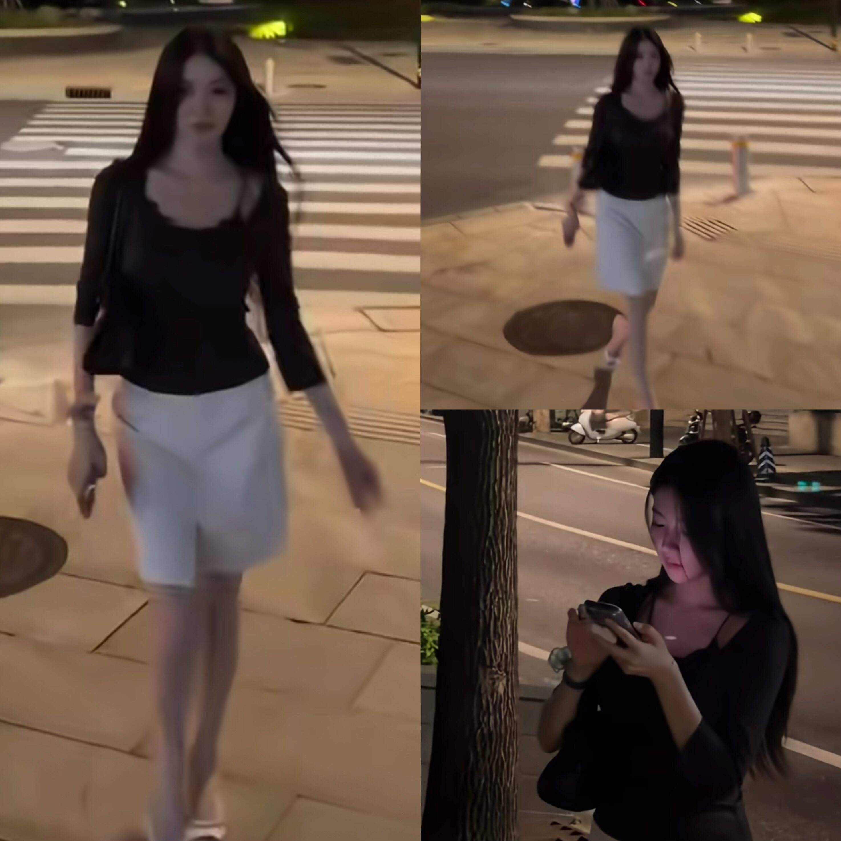 柳柳同款假两件蕾丝吊带套装
